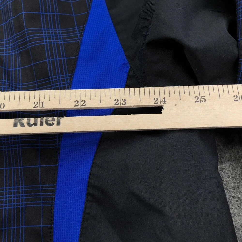 FootJoy Jacket Mens XL Blue Plaid Full Zip DryJoys HydroLite Golf Windbreaker